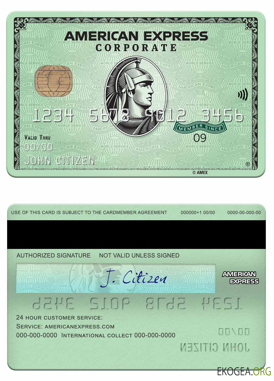 Carte d'entreprise verte amex de la banque State Street Corporation des États Unis